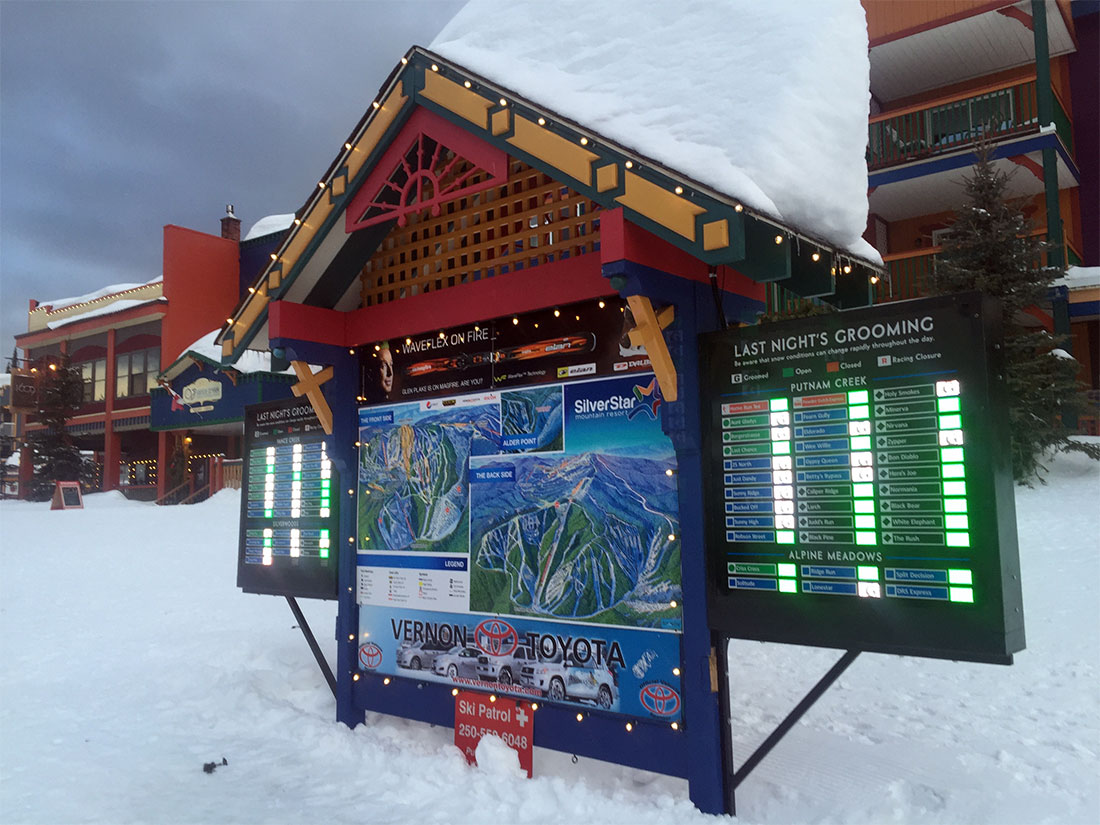 Ski resort displays